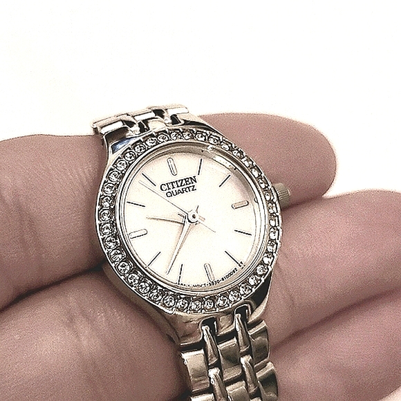 NWT CITIZEN WOMEN'S WATCH EJ6040-51D, W/ MOTHER OF PEARL W/ SWAROVSKI CRYSTALS - Picture 10 of 12